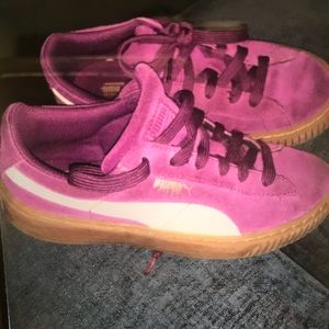 Purple Puma shoes for girls